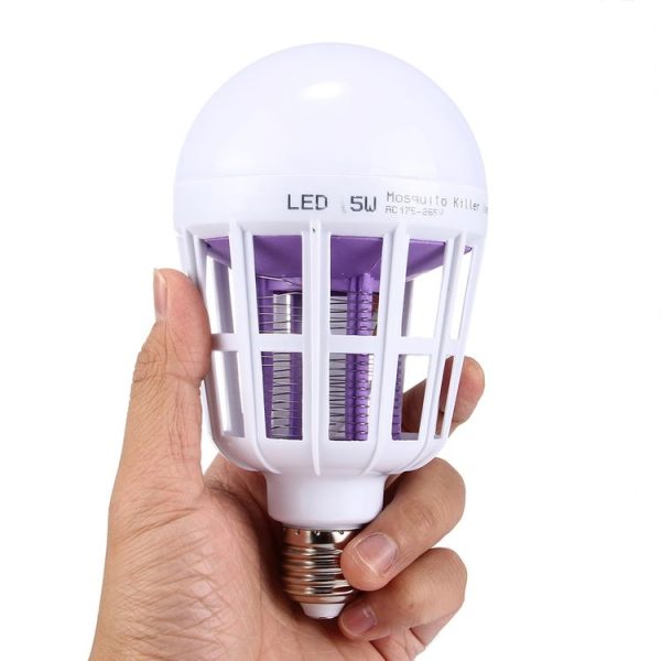 E27 15W White Light + 365 NM Purple Light Mosquito Killer Bulb Lamp, Fly Pest Insects Reject Zapper LED Ball Steep Light, AC 175-265V - Image 4