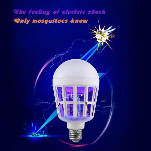 E27 15W White Light + 365 NM Purple Light Mosquito Killer Bulb Lamp, Fly Pest Insects Reject Zapper LED Ball Steep Light, AC 175-265V - Image 7