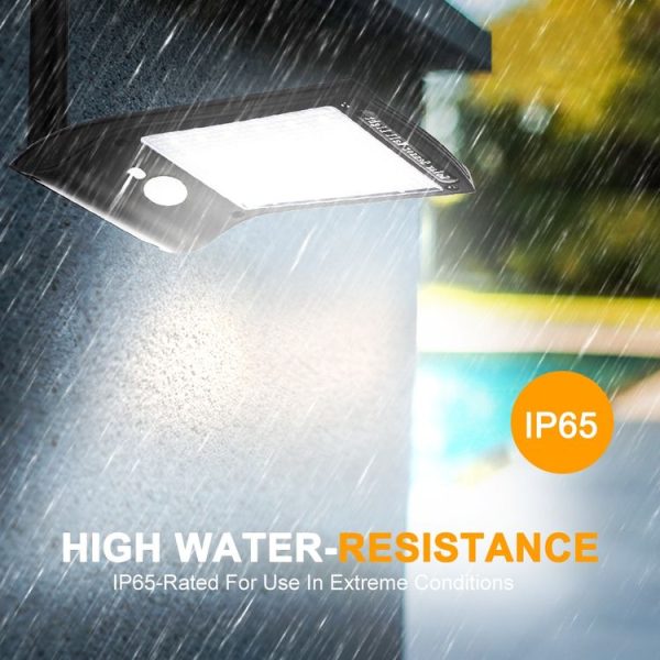 6W 800LM 48 LEDs Solar Remote Control Flat Lamp with Bracket - Image 15