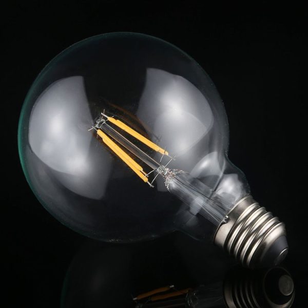 G95 E27 4W 4 LEDs 450 LM 3000K Retro Dimming LED Filament Light Bulb Energy Saving Light, AC 220V (Warm White) - Image 3