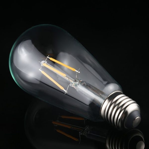 ST64 E27 4W 4 LEDs 600 LM 3000K Retro Dimming LED Filament Light Bulb Energy Saving Light, AC 220V (Warm White) - Image 2