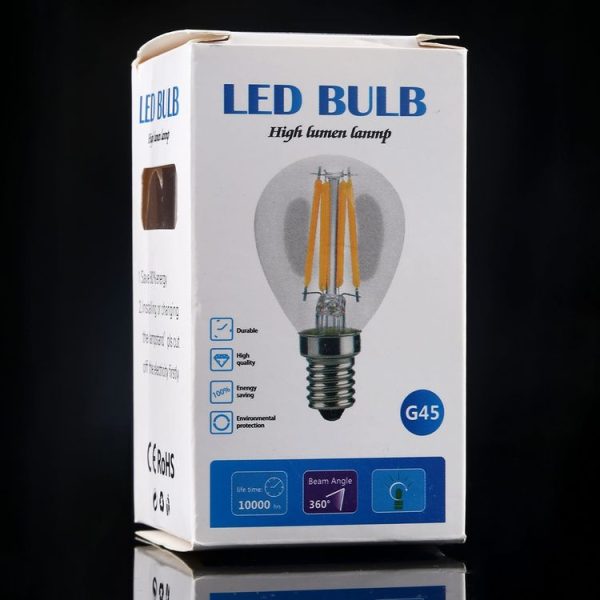 G45 E27 4W 4 LEDs 450 LM 3000K Retro Dimming LED Filament Light Bulb Energy Saving Light, AC 220V (Warm White) - Image 4