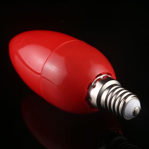 E14 2W 8 LEDs 2835 SMD 90 LM LED Light Bulb Energy Saving Light, AC 220V (Red Light) - Image 3