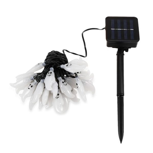 Ghost Shape 30 LEDs Outdoor Garden Waterproof Christmas Festival Decoration Solar Lamp String (Warm White) - Image 2
