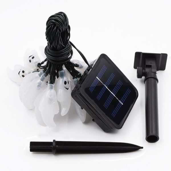 Ghost Shape 30 LEDs Outdoor Garden Waterproof Christmas Festival Decoration Solar Lamp String (Warm White) - Image 3