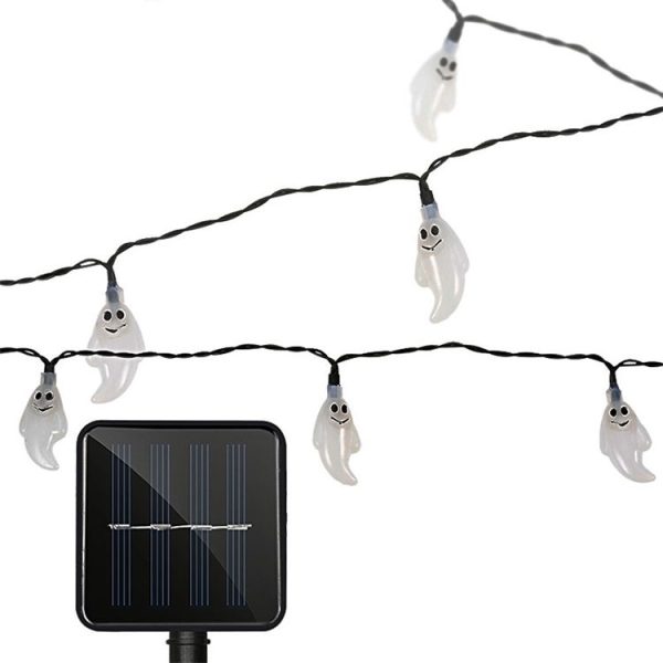 Ghost Shape 30 LEDs Outdoor Garden Waterproof Christmas Festival Decoration Solar Lamp String (Warm White) - Image 4