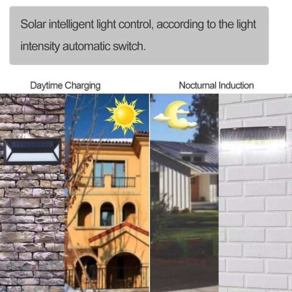 33 LEDs Microwave Induction IP65 Waterproof Solar Powered LED Wall Lamp - Image 10