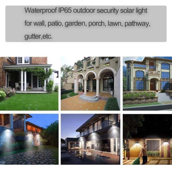 33 LEDs Microwave Induction IP65 Waterproof Solar Powered LED Wall Lamp - Image 11