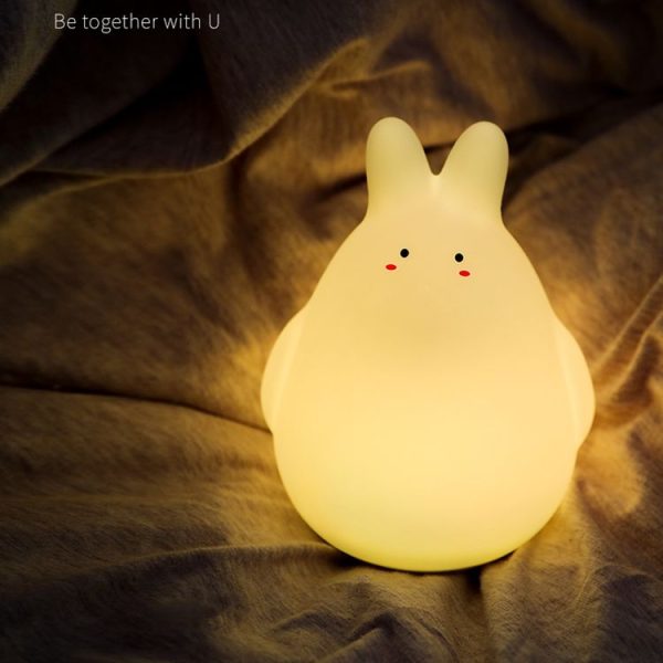 K-1026 7 Color LED White Rabbit Silicone Lamp - Image 8