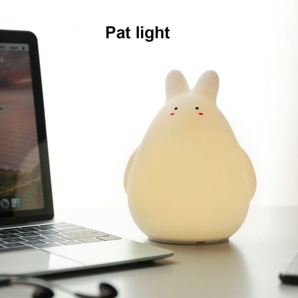 K-1026 7 Color LED White Rabbit Silicone Lamp - Image 9
