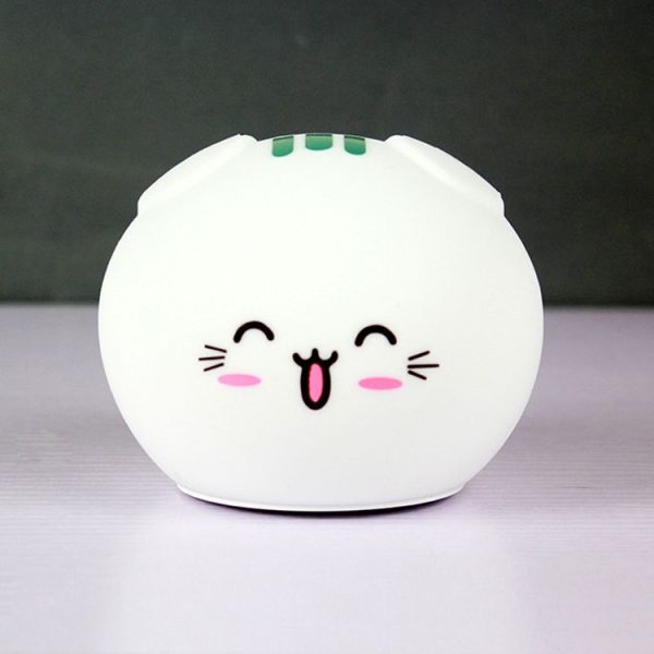 0.8W Cute Cartoon Cat Silicone Colorful Energy-saving Night Light Led Desk Lamp, Charging Version - Image 2