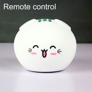 0.8W Cute Cartoon Cat Silicone Colorful Energy-saving Night Light Led Desk Lamp, Remote Control Version