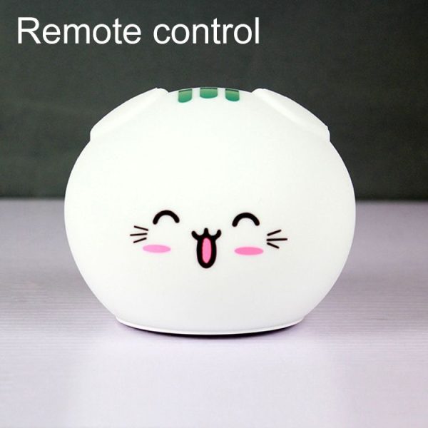 0.8W Cute Cartoon Cat Silicone Colorful Energy-saving Night Light Led Desk Lamp, Remote Control Version