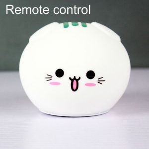 0.8W Cute Cartoon Cat Silicone Colorful Energy-saving Night Light Led Desk Lamp, Remote Control Version