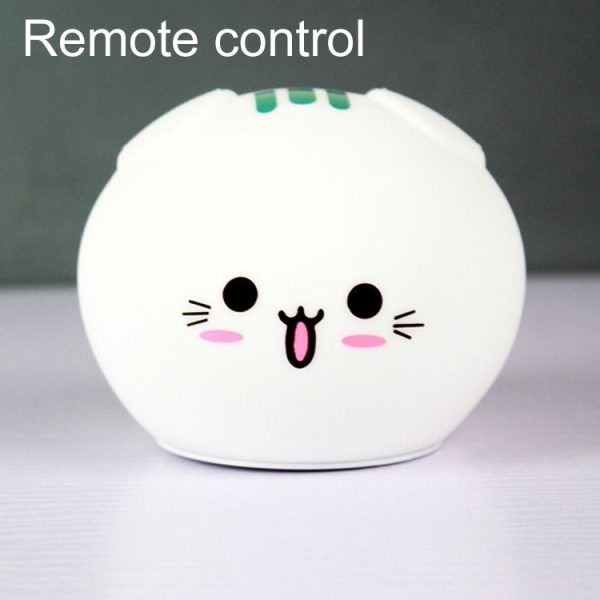 0.8W Cute Cartoon Cat Silicone Colorful Energy-saving Night Light Led Desk Lamp, Remote Control Version