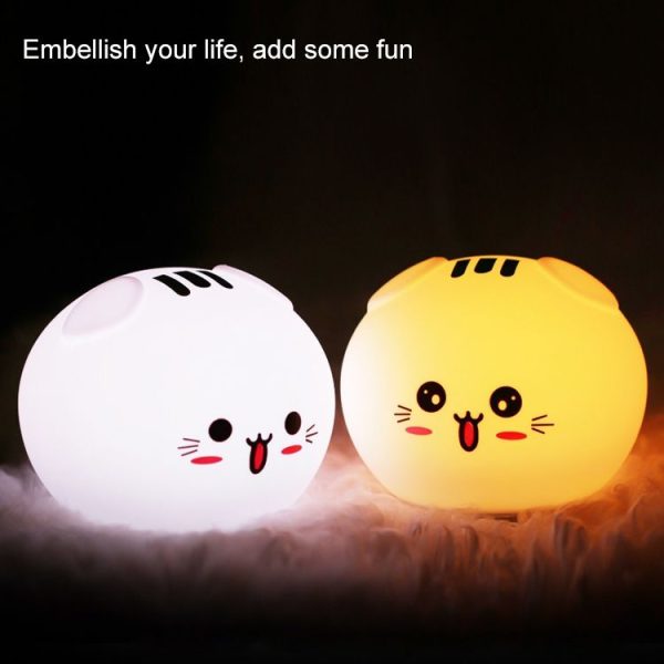 0.8W Cute Cartoon Dog Silicone Colorful Energy-saving Night Light Led Desk Lamp, Charging Version - Image 3