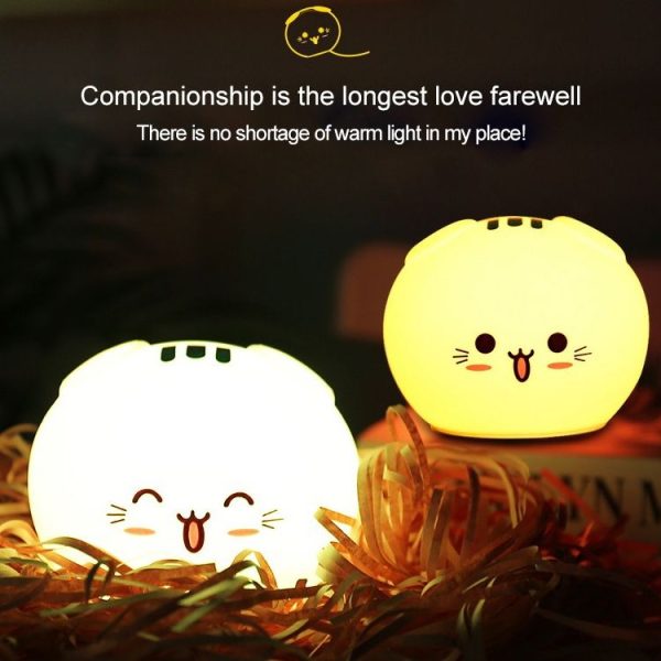 0.8W Cute Cartoon Dog Silicone Colorful Energy-saving Night Light Led Desk Lamp, Charging Version - Image 5