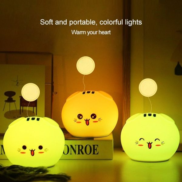 0.8W Cute Cartoon Dog Silicone Colorful Energy-saving Night Light Led Desk Lamp, Charging Version - Image 7