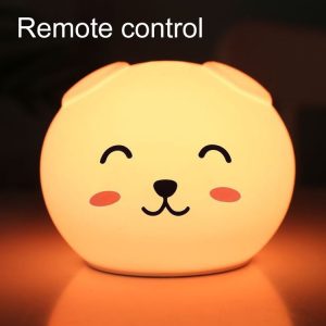 0.8W Cute Cartoon Dog Silicone Colorful Energy-saving Night Light Led Desk Lamp, Remote Control Version