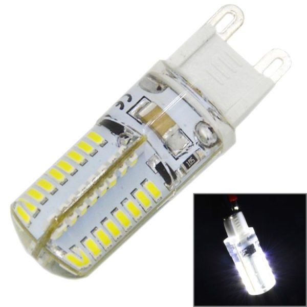 G9 4W 210LM 64 LED SMD 3014 Silicone Corn Light Bulb, AC 110V (White Light)