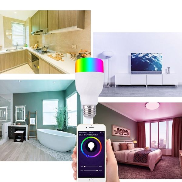 E27 RGB Dimming WIFI Smart LED Light Bulb (Colorful Light) - Image 9
