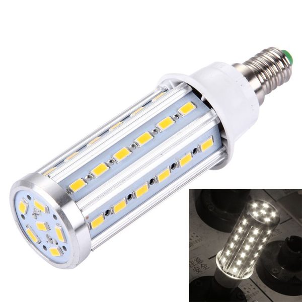 10W Aluminum Corn Light Bulb, E14 880LM 42 LED SMD 5730, AC 85-265V (White Light)