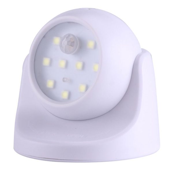 MM3W1 3W White Light PIR Motion Sensor Detector Security Lamp, 9 LEDs 240 LM 6000K 360 Degrees Rotation Wireless Motion Sensor Wardrobe Light / Night Light / Wall Lamp for bedroom, living room, bathroom, aisle - Image 2