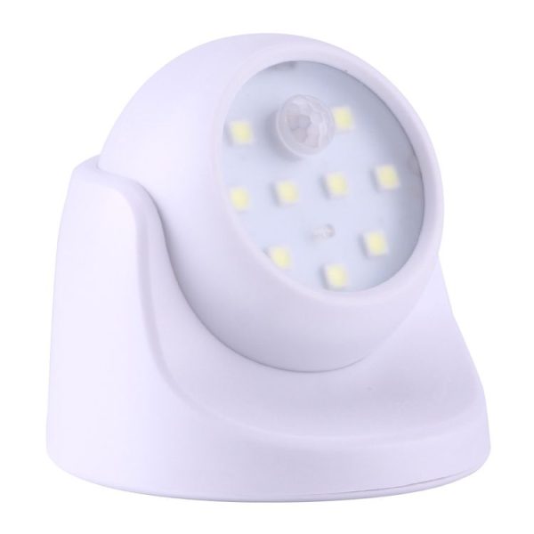 MM3W1 3W White Light PIR Motion Sensor Detector Security Lamp, 9 LEDs 240 LM 6000K 360 Degrees Rotation Wireless Motion Sensor Wardrobe Light / Night Light / Wall Lamp for bedroom, living room, bathroom, aisle - Image 3