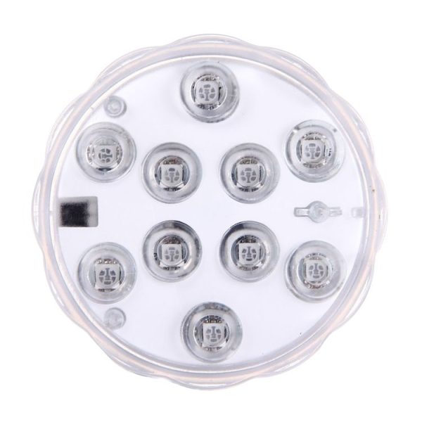 Waterproof Submersible LED Light, 10 LEDs Cylinder Remote Controlled with Remote Controllor, Remote Control Range (in Open Area): 24-30 Feet - Image 2