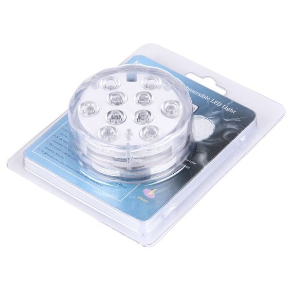 Waterproof Submersible LED Light, 10 LEDs Cylinder Remote Controlled with Remote Controllor, Remote Control Range (in Open Area): 24-30 Feet - Image 8