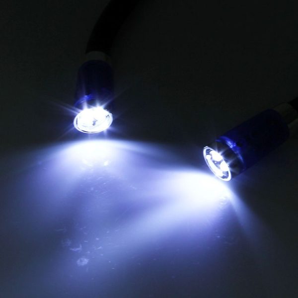 DAMOIL Flexible Eyeshield LED Reading Lights, Creative Double Head Hands-free Neck Stereo Flashlight Working Light Auto Lamp with 4 LED Light & Soft Rubber Grip Neck Pad - Image 7