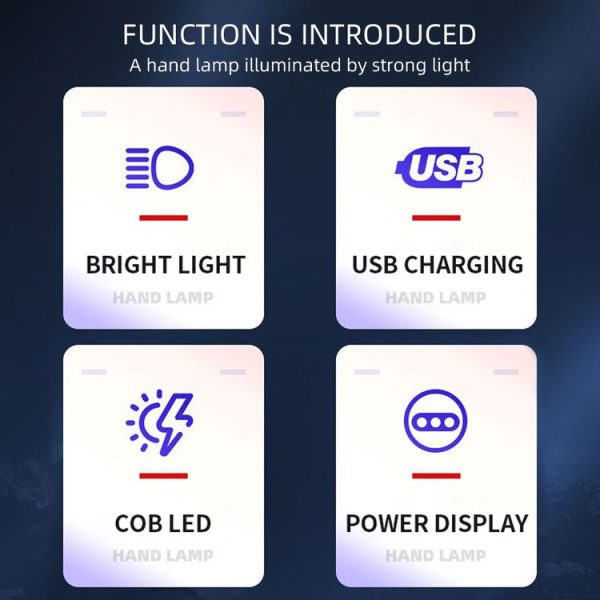 X508 Portable Rechargeable Long-range Multi-function COB LED Flashlight - Image 9