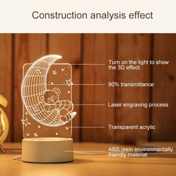 Three Footballs Shape Creative Crack Touch Dimming 3D Colorful Decorative Night Light - Image 4