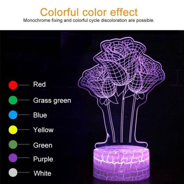 Three Footballs Shape Creative Crack Touch Dimming 3D Colorful Decorative Night Light - Image 5