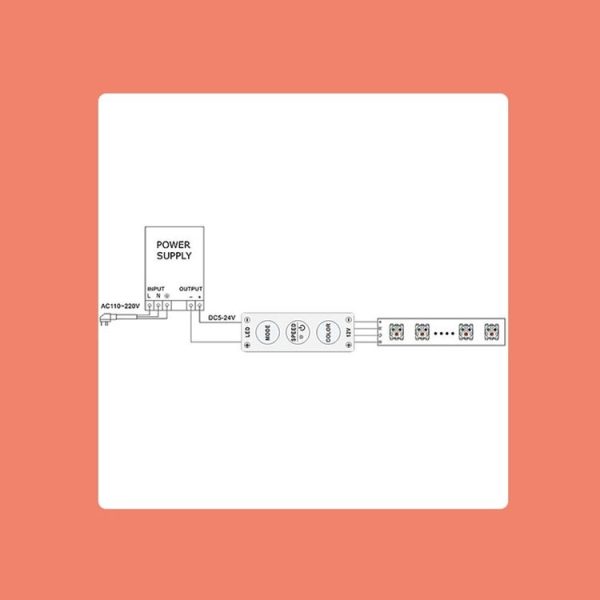 5PCS Mini 3 Keys Controller Dimmer for Single Color LED Strip Light, DC 12-24V - Image 5