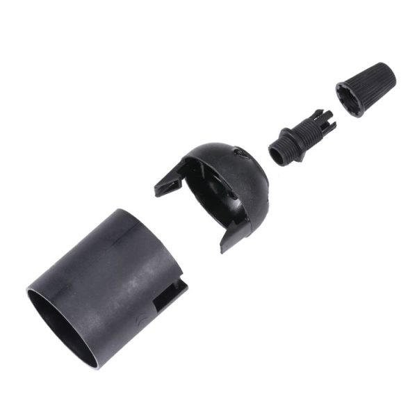 E14 Lamp Light Socket Bulbs Holder Base (Black) - Image 5