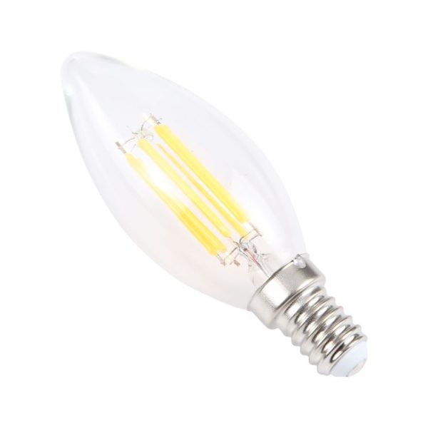 C35 E14 6W 4 LEDs 3000K Retro LED Flament Candle Light Bulb, AC 220V - Image 2