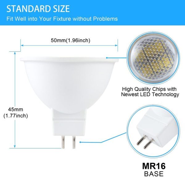 MR16-N6LED 5W 2835COB LED Spotlight, AC / DC12V (White Light) - Image 5