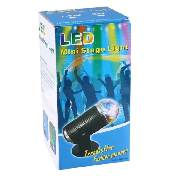3W Mini Rotating Magic Ball LED Stage Light EU Plug - Image 7