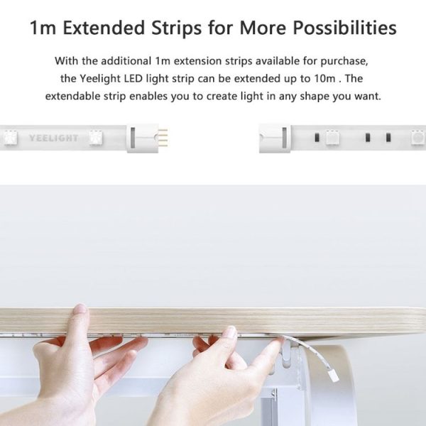 Original Xiaomi Youpin Yeelight Smart WiFi APP Remote Control Extension LED Strip Light, Length: 1m - Image 5