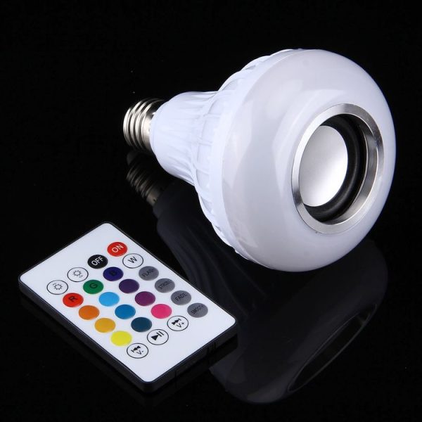 12W RGB LED Bluetooth Speaker Light, E27 Energy Saving Lamps with Remote Controller, AC 100-240V - Image 5