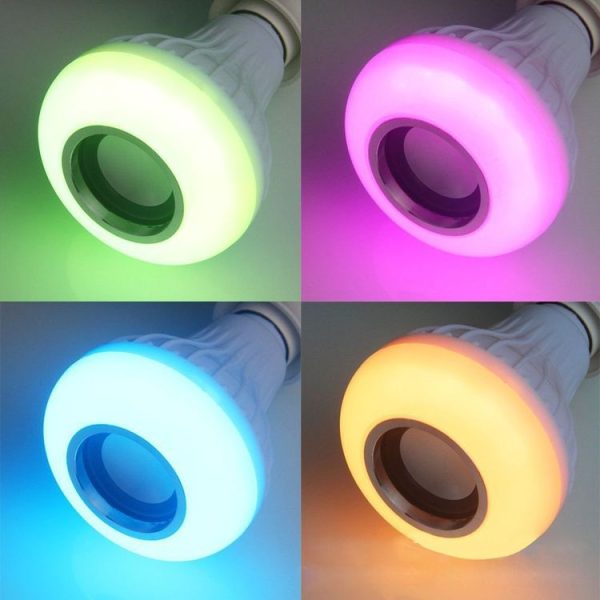 12W RGB LED Bluetooth Speaker Light, E27 Energy Saving Lamps with Remote Controller, AC 100-240V - Image 8