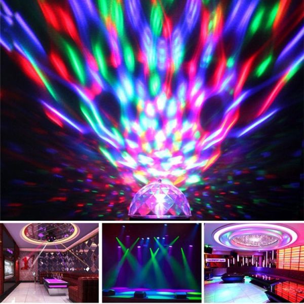 1W x 3 Mini Rotating Magic Ball LED Stage Light, with Remote Control, EU Plug - Image 11
