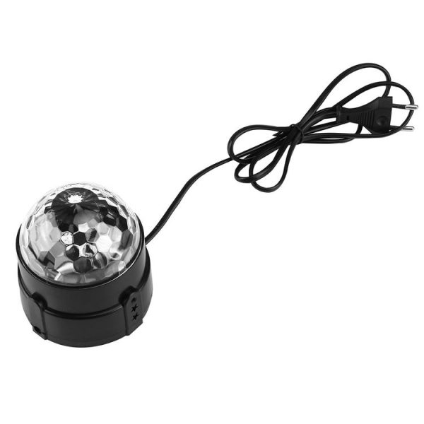 1W x 3 Mini Rotating Magic Ball LED Stage Light, with Remote Control, EU Plug - Image 2