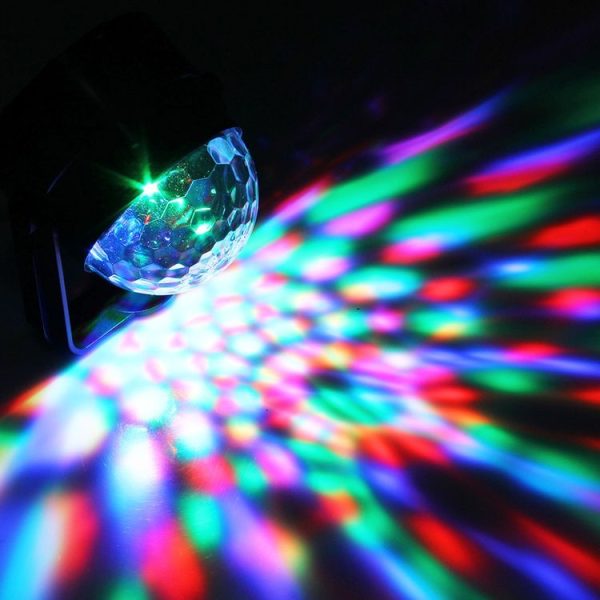 1W x 3 Mini Rotating Magic Ball LED Stage Light, with Remote Control, EU Plug - Image 9