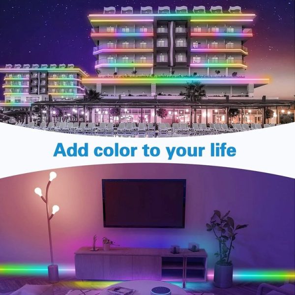 WS2812B RGB Light 5050 SMD LED Casing Waterproof Rope Light, 30 LED / m, DC 12V, Length: 5m - Image 5