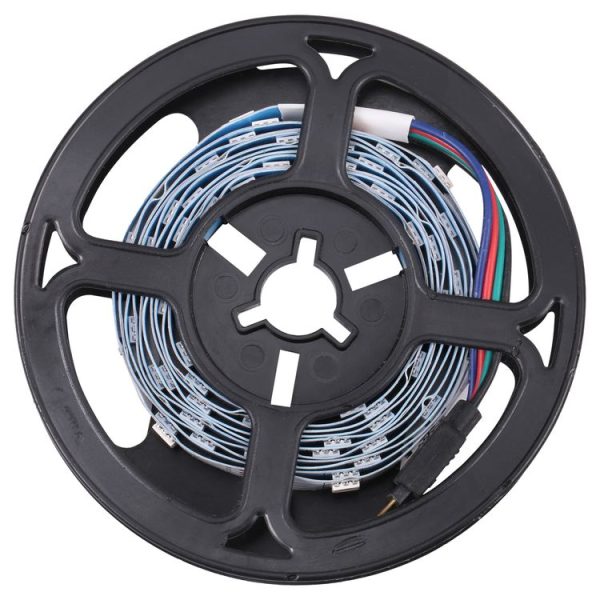 Bare Board 5050 SMD RGB LED Rope Light, 30 LED / m, Length: 2m, 12V 2A 100-240V, with 24-key Remote Control (EU Plug)
