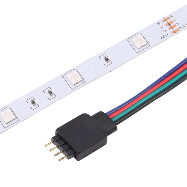 Bare Board 5050 SMD RGB LED Rope Light, 30 LED / m, Length: 2m, 12V 2A 100-240V, with 24-key Remote Control (EU Plug) - Image 4