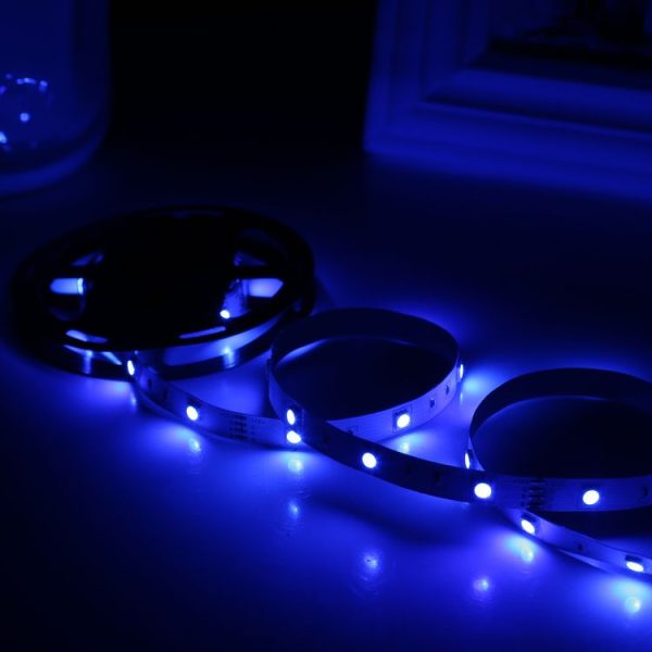 Bare Board 5050 SMD RGB LED Rope Light, 30 LED / m, Length: 2m, 12V 2A 100-240V, with 24-key Remote Control (EU Plug) - Image 5