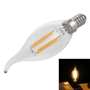 C35 E14 4W 4 LEDs 300 LM 3000K Dimmable Retro LED Filament Light Bulb Energy Saving Light, AC 220V (Warm White)